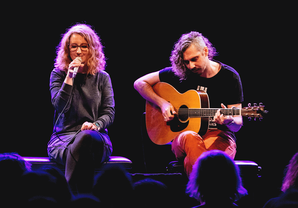 Mirjam und Sascha bei einem Live-Konzert im Porgy und Bess in Wien